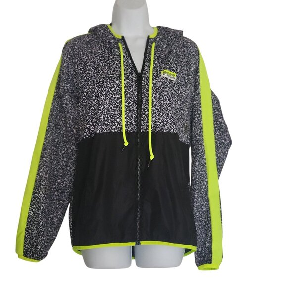 Victoria's Secret PINK Lined Anorak Speckled Hoodie Windbreaker Jacket- XS-S - Picture 4 of 10